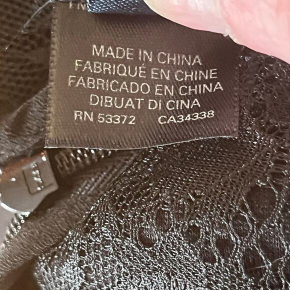 French Connection Lula Lace Black Jumpsuit 2 Sheer Mock Neck formal whimsigoth - Picture 8 of 11